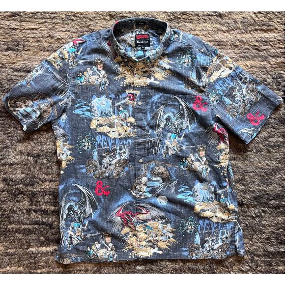 reyn spooner Other - Reyn Spooner Hawaiian Shirt X Large Dungeons and dragons Grey